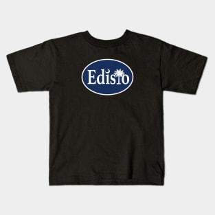 Edisto Island South Carolina Palmetto Dark Blue Oval Kids T-Shirt